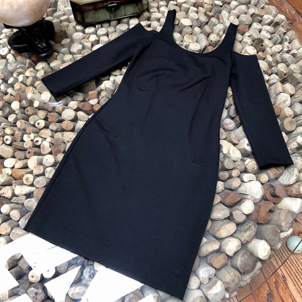 Addison Black Cold Shoulder Fitted Mini Dress NWT